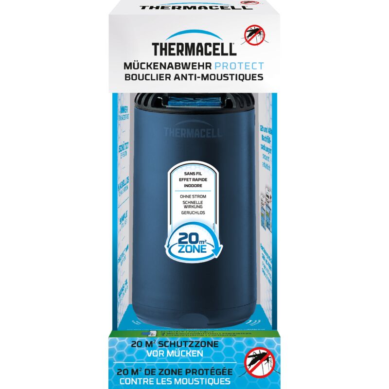 Thermacell - Appareil Anti-Moustiques & Moustiques Tigre sans fil Effet rapide Inodore 20m² de Protection Diffuseur Bleu