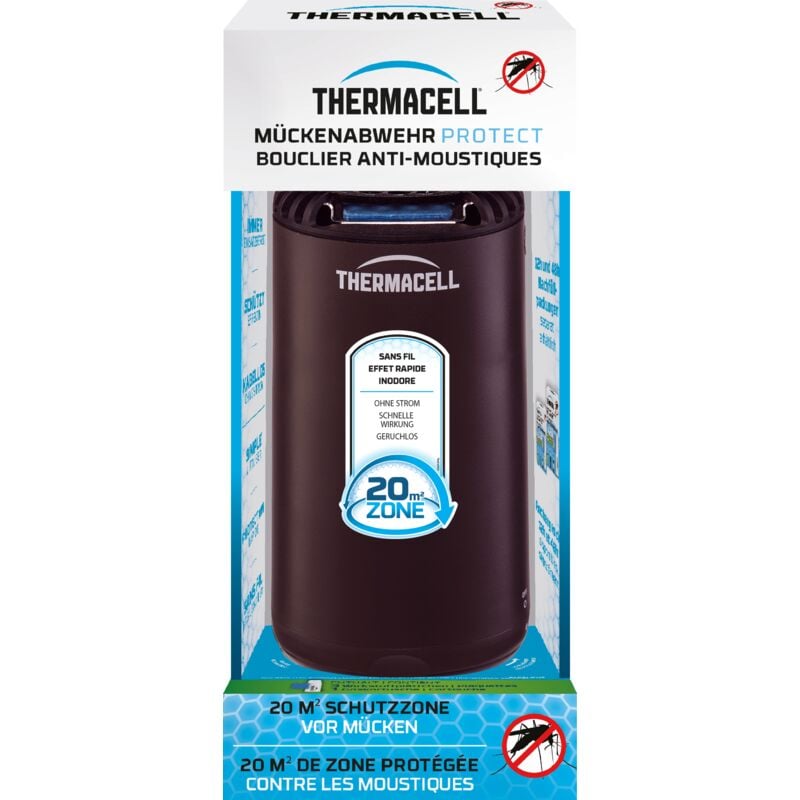 Thermacell - Appareil Anti-Moustiques & Moustiques Tigre sans fil Effet rapide Inodore 20m² de Protection Diffuseur Noir