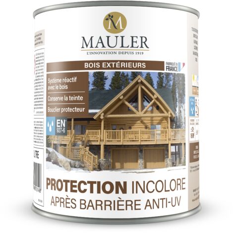 Bouclier protecteur bois verticaux - 5L Incolore - Norme NF EN 927-6 - Protection incolore après barrière anti UV Mauler