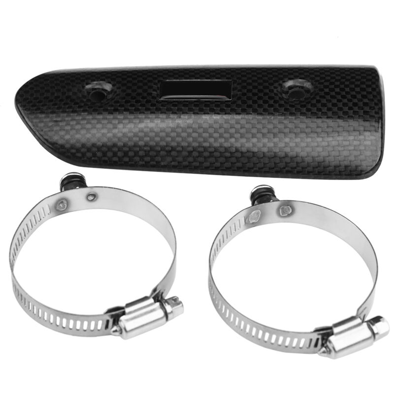 Rapanda - Bouclier thermique anti-brûlure en fibre de carbone, tuyau d'échappement modifié pour moto, section centrale