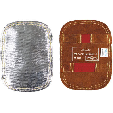 Bouclier Thermique pour Les Mains  Anti-Chaleur Élevée  Coussin en Cuir Aluminisé  Bouclier en Cuir pour La Main Arrière