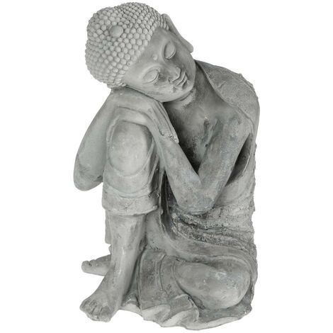 Bouddha assis 25.5X25.5X36 - Atmosphera créateur d'intérieur - Gris
