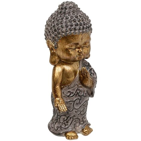 Bouddha Lee H.14cm résine assorti - Atmosphera créateur d'intérieur