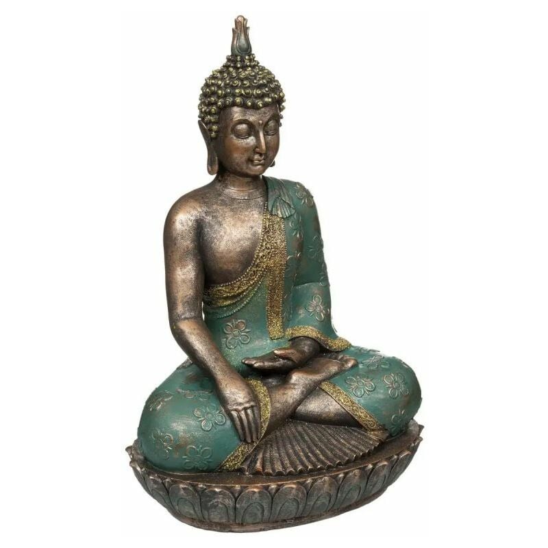 Atmosphera - Bouddha Vintage Anju 43cm Bleu & Bronze