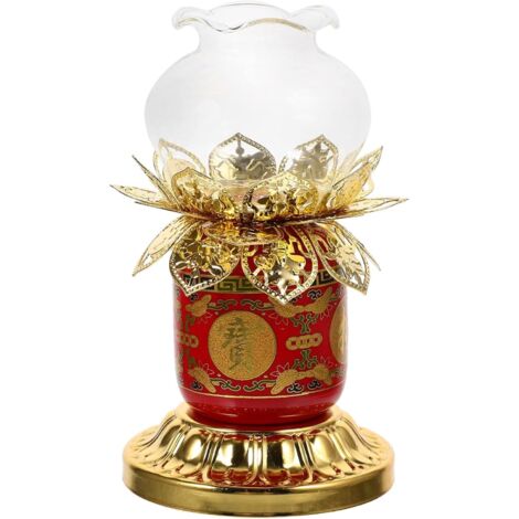 Bouddhiste avec Abat Jour Support de Bougie pour Temple ou