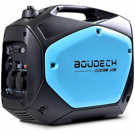 BOUDECH - Elektron 2200 - Generador inversor digital de 2KW/4HP con motor OHV de 4 tiempos, grupo generador de 2200W de ahorro de energa