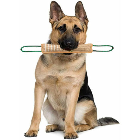 Boudin À Mordre en Jute pour Chien - Jouet Morsure Chien Extra Robuste, Durable, Jouets interactifs pour Les Chiens de Moyenne à Grande Taille, idéal pour Le tir à la Corde