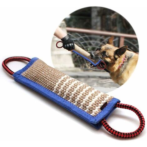 Boudin À Mordre Jouet Pour Chien, 30 cm, 2 Anses,En Tuyaux De Lance À Incendie - Dummy Rouleau d'Apprentissage Flottant - Robuste Boudin Mordant Chien, Ensoleillé