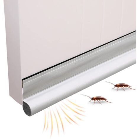 boudin de porte isolant froid, boudin porte, un côté avec joint autocollant, protection contre les courants dair et le bruit, protection contre le froid, fermeture (96cm X 2, Blanc)