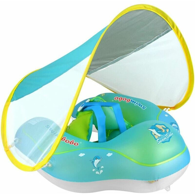 Fvbjd - Bouée Bébé, Flotteur De Natation Gonflable pour Bébé, Bébé Siège De Piscine avec Auvent, Anneau De Natation Gonflable pour Enfants, Bouee