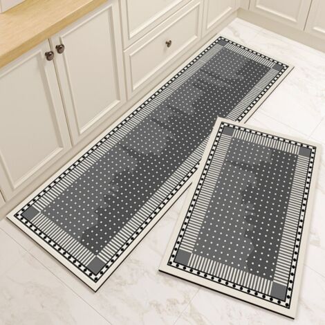Boue de diatomées moderne 5080cm Tapis de cuisine, tapis de sol absorbant en terre de diatomées, facile à nettoyer, tapis rectangulaire antidérapant pour usage domestique