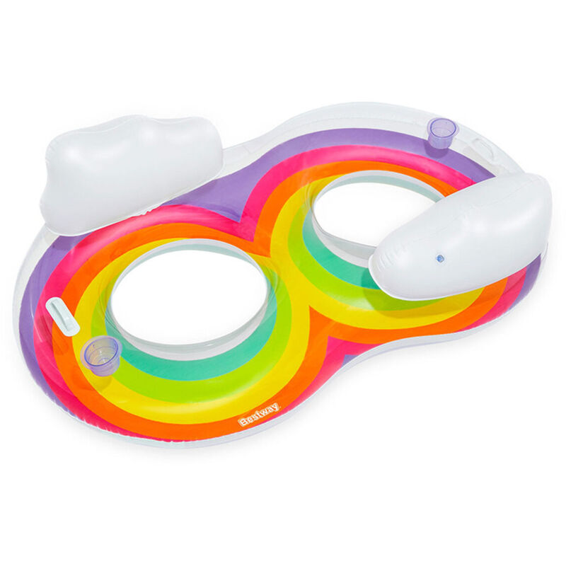 Bestway - Roue Gonflable avec Poignées et Dossier 186x116 cm Plage et Piscine 43648