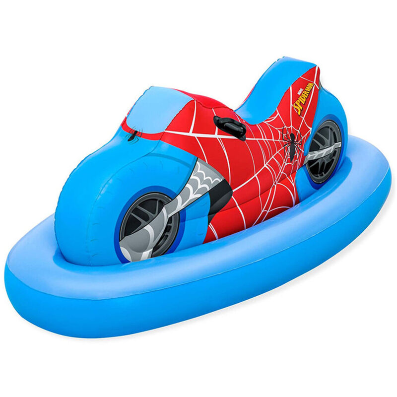 Bestway - Figurine Gonflable Moto Spiderman 170x84 cm +3 Ans Plage et Piscine 98794