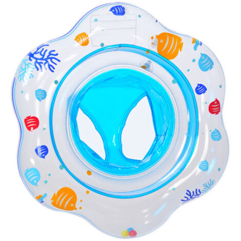 Bouée bébé avec double vessie de gaz, siège flottant gonflable anti-fuite, boîte bleue
