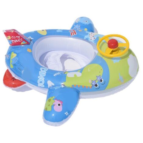 Bouée bébé avec siège de sécurité, jeu de volant, avion de dessin animé, bouée gonflable pour enfants, apprentissage de la natation, petit dinosaure