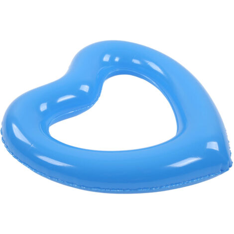 Bouée Cœur Flottante 45cm PVC pour Piscine Plage Anniversaire Bleu