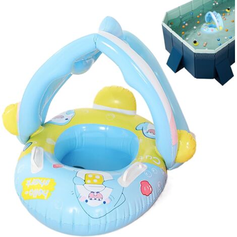 Bouée de natation avec toit pare-soleil pour bébé et lui,