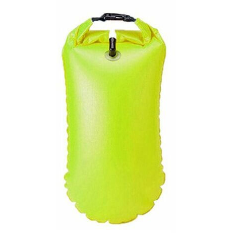Bouée De Natation Gonflable En Eau Libre Air Dry Bag Dispositif Bouée De Remorquage Flotteur De Natation (Couleur Fluorescente)