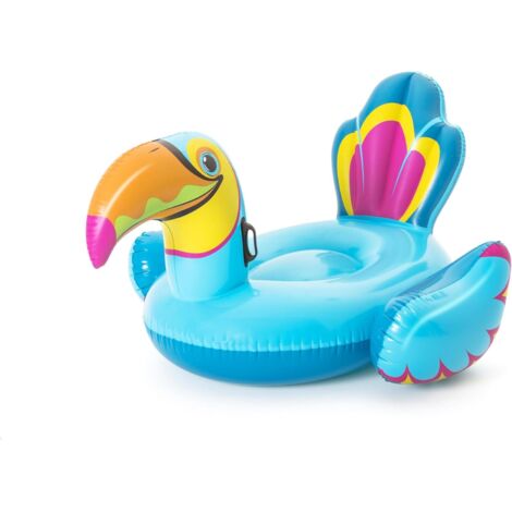 Bouée en forme de toucan, l'oiseau coloré au grand bec.