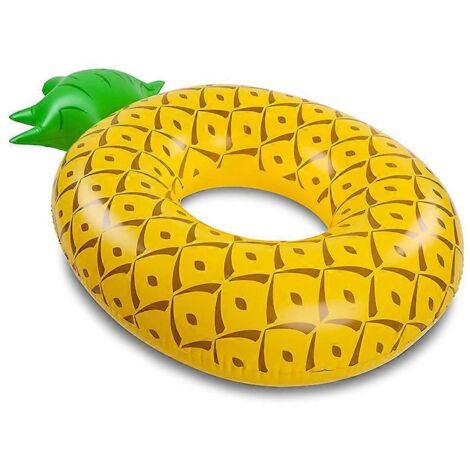 Bouée gonflable adulte en forme d'ananas, 120 cm, grand jouet aquatique d'été, jouet de plage, bouée