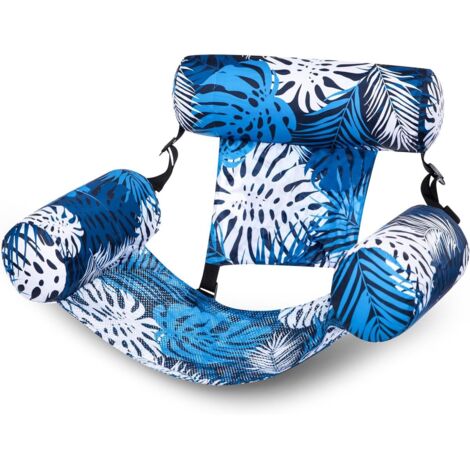 Bouée gonflable adulte - matelas gonflable - pliable - hamac flottant - bleu