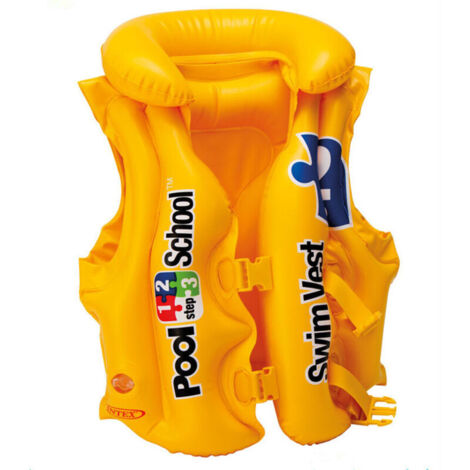 Bouée gonflable avec support sous les bras, bouée de sauvetage épaisse pour tout-petits, maillot de bain jaune dinosaure licorne dessin animé, 5047cm (3-6 ans).