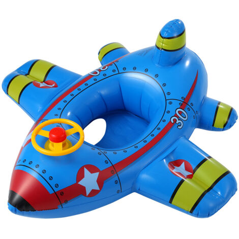 Bouée gonflable avion pour enfants (1-5 ans), avec pompe de gonflage. Jouet aquatique indispensable pour l'été.