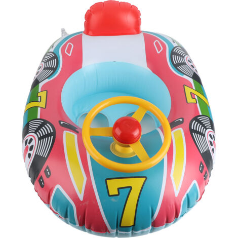 Bouée Gonflable Avion pour Enfants avec Volant - Jouet de Piscine Bateau PVC Sécuritaire