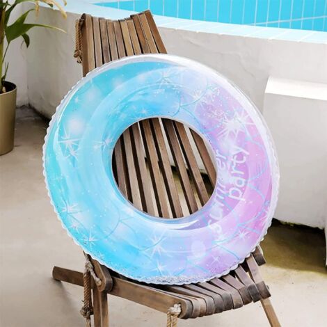 Bouée gonflable ciel étoilé clignotant pour piscine d'été