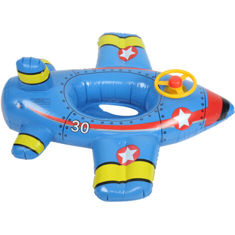 Bouée gonflable en PVC épais au design attrayant, avec double couche d'airbag et siège de protection pour enfants de 1 à 4 ans.