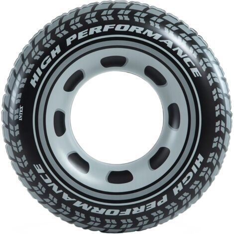 Bouée gonflable géante en forme de pneu de voiture (91 cm), motif pneu de camion.