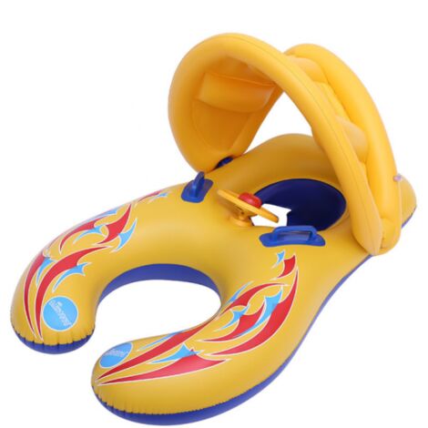 Bouée gonflable pour bébé avec pare-soleil amovible