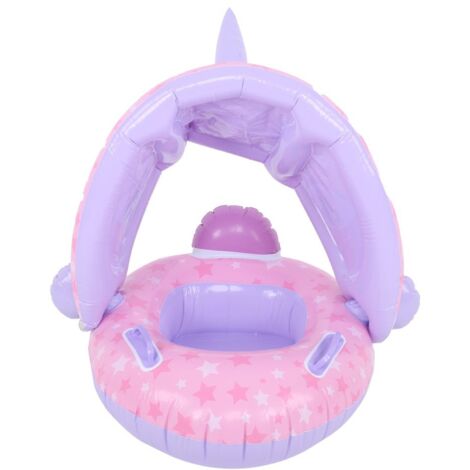 Bouée gonflable pour bébé avec pare-soleil pour tout-petits et enfants