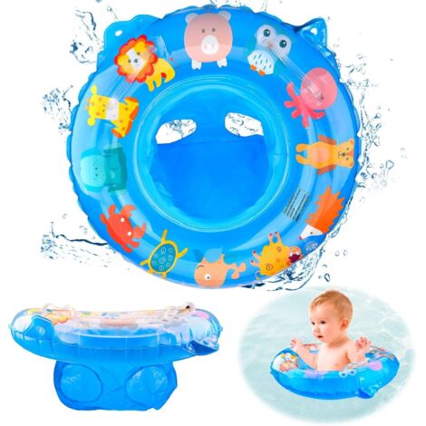 Bouée gonflable pour bébé, flotteur de taille gonflable ajustable avec siège flottant, siège de piscine pour bébé, aspirateur de natation pour bébés de 6 à 36 mois