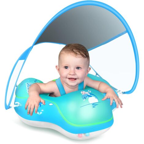 Bouée gonflable pour bébé, modèle récent avec pare-soleil, pour les enfants de 3 à 36 mois.