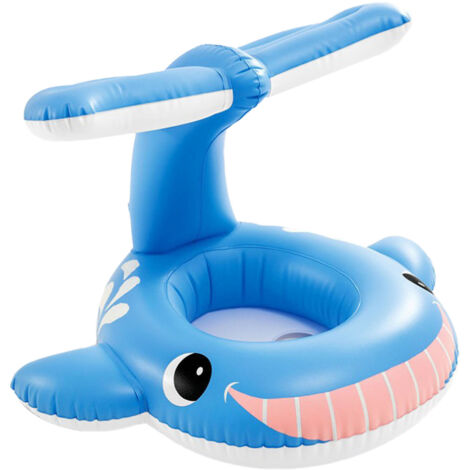Bouée gonflable pour enfants, chaise de piscine flottante baleine bleue anti-basculement