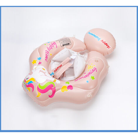 Bouée gonflable pour enfants, modèle nouveau, avec airbag surélevé et siège gonflable anti-roulis, rose