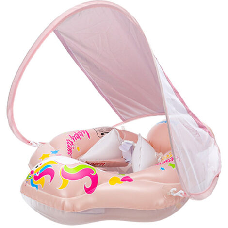 Bouée gonflable pour enfants, modèle nouveau, avec toit, airbag surélevé, système anti-retournement, pare-soleil et siège gonflable.