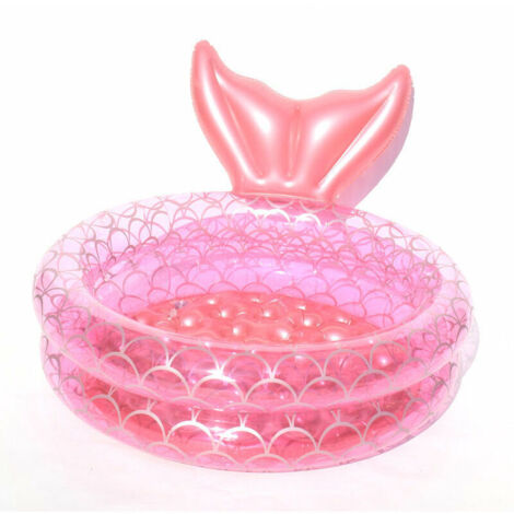 Bouée gonflable pour enfants (Sirène rose 90 cm), ballon de mer, dans