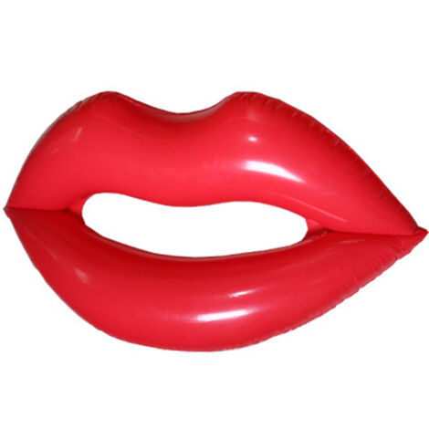 Bouée gonflable pour piscine, coussin d'eau pour adulte en forme de lèvres, bouée flottante pour la bouche, anneau de natation