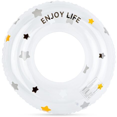 Bouée gonflable ronde pour adultes, idéale pour les vacances à la plage et les fêtes à la piscine. Jouet aquatique parfait pour l'été.