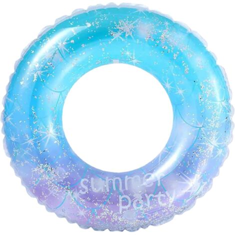 Bouée gonflable scintillante pour adultes, grande bouée ronde idéale pour la piscine, les fêtes, adultes et adolescents