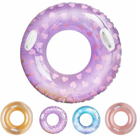 Bouée Gonflable LEISEI de Piscine en PVC, Anneau de Natation avec Motif  Mignon pour Adolescents & Adultes, Accessoire de Natation Facile à Gonfler