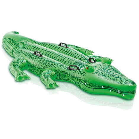 Bouée grand crocodile a chevaucher Grand crocodile double siège animal gonflable tour de l'eau jouer jouet pour enfants Macaron