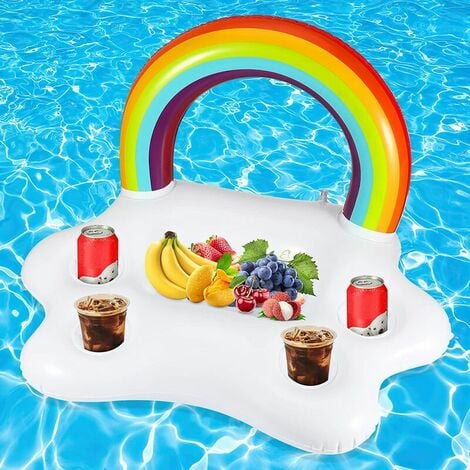 Flotteur de piscine gonflable, refroidisseur de bière, Table de Bar d'été,  plateau de plage, anneau de natation, seau de fête, porte-gobelet pour  piscine