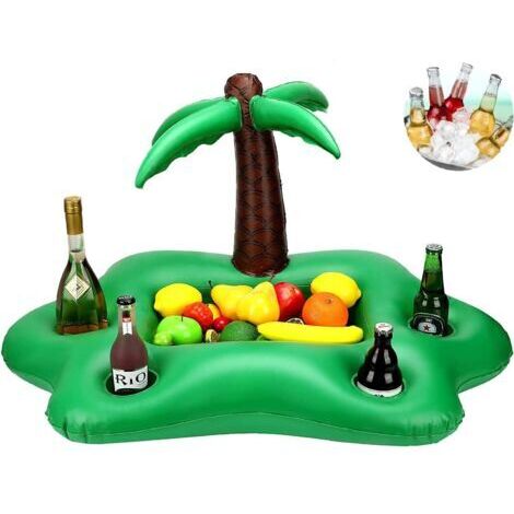 Bouee Piscine,Bar Flottant pour Piscine,Porte-gobelets,Palmier Gonflable Plateau Flottant pour Piscine Gonflable, Convient pour Piscine