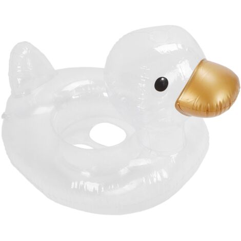 Bouées de natation transparentes en forme de canard, gonflables et épaisses, pour bébés et enfants, idéales pour la natation et les activités aquatiques.