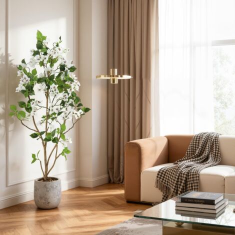 Bougainvillier artificiel 150 cm – grand arbre fleuri en pot – décoration réaliste pour salon, jardin et maison