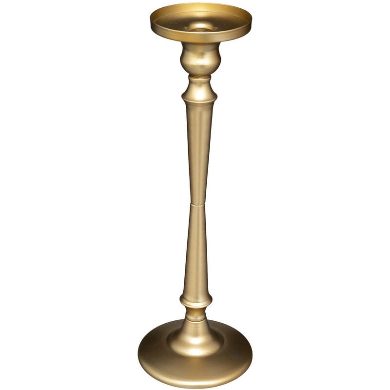 Bougeoir Chandelier recto verso en métal Doré d 13 x h 39 cm - Feeric Christmas