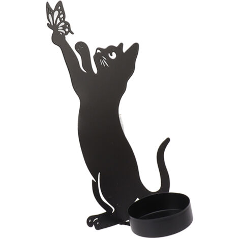 Bougeoir Chat Papillon Décoratif - Support Bougie Durable pour Mariage, Dîner, Fête et Décoration Intérieure
